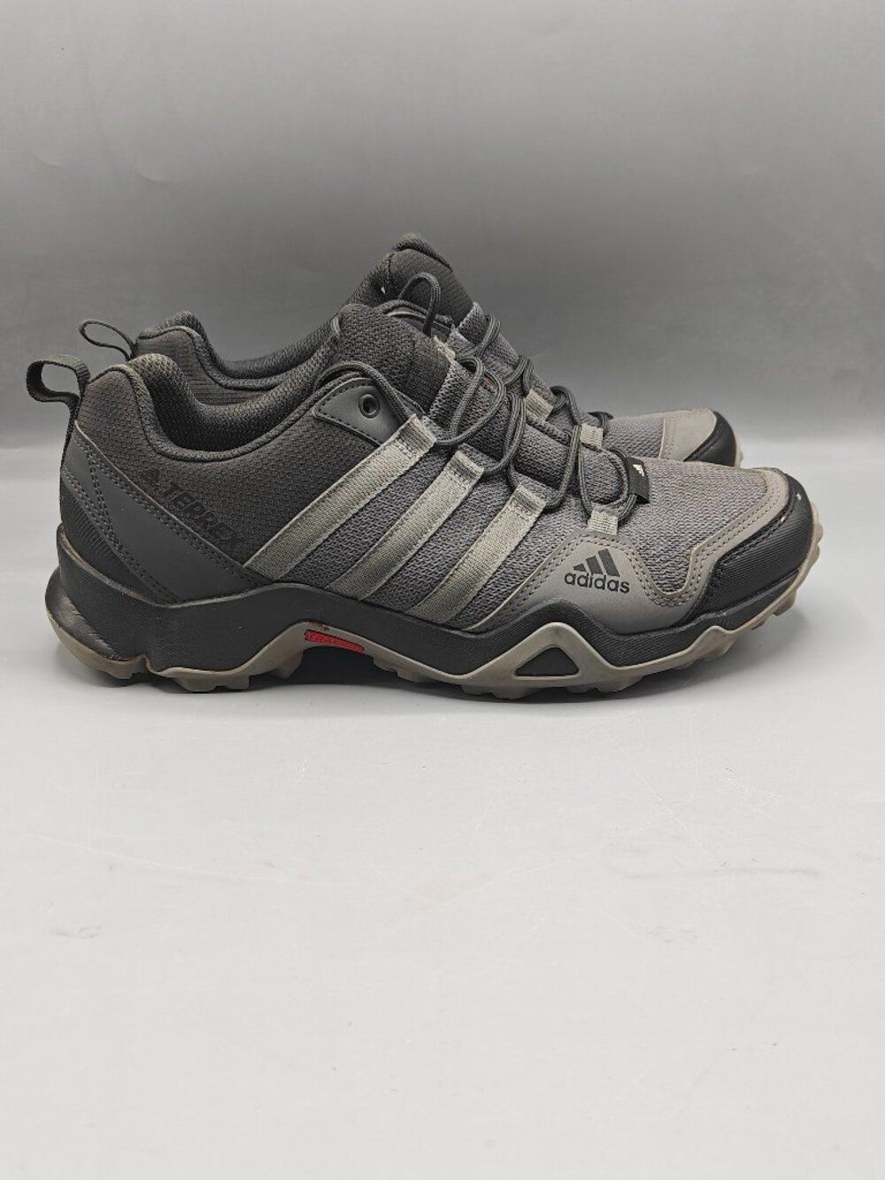 Adidas Terrex AX2R CM7728 Men's 9 Gray Black Trail Hiking Shoes Sneakers